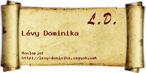 Lévy Dominika névjegykártya