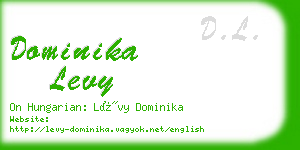 dominika levy business card